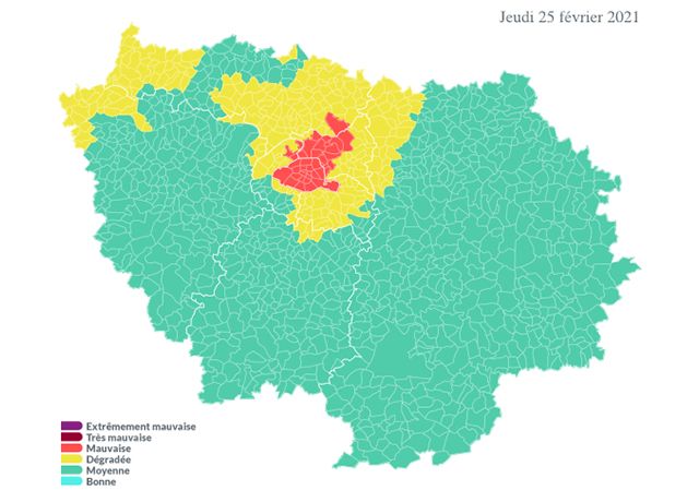 Carte prévision jeudi 25 février 2021