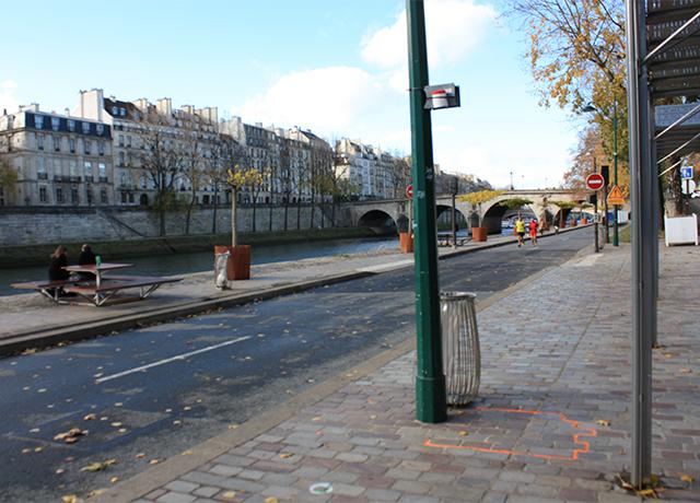 Visuel des voies sur berges