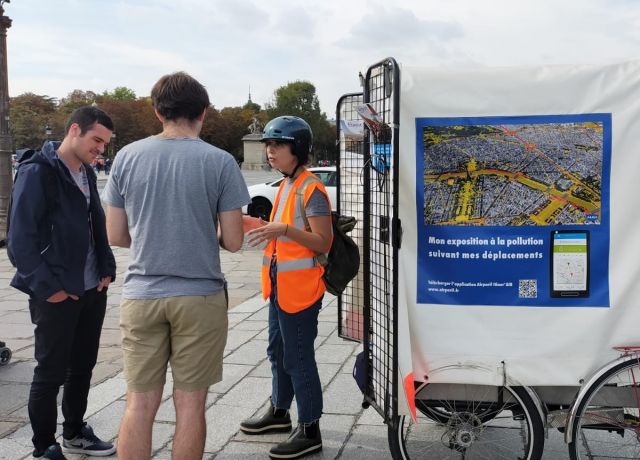 Tricycle Airparif Journée Paris Respire sans voitures 2021