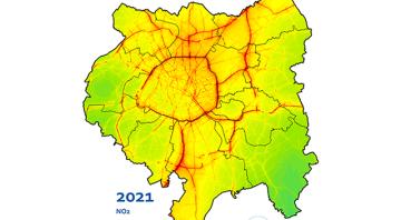 Visuel des cartes NO2 en 2021